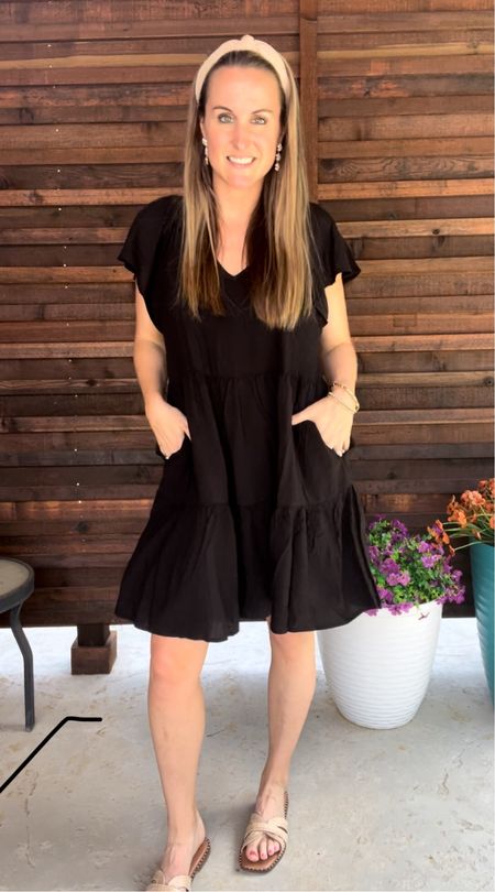 #walmartpartner
Dresses are my favorite.. especially in the summer! So easy to throw on and go yet look put together! I found another cute on @Walmart that I had to share! Loving the sleeves and that it has pockets! Y’all have seen these sandals on repeat too! Highly recommend they go with just about everything! @walmartfashion #walmartfashion
