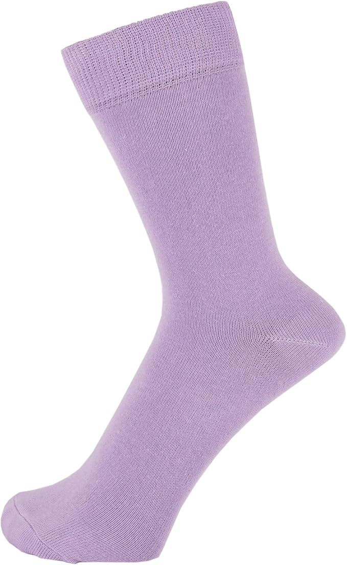 ZAKIRA Finest Combed Cotton Dress Socks in Plain Vivid Colours for Men, Women | Amazon (US)