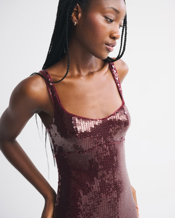 Women's Corset Sequin Midi Dress | Women's Dresses & Jumpsuits | Abercrombie.com | Abercrombie & Fitch (US)