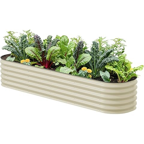 Vego garden Raised Garden Bed Kit, 17" Tall 10 in 1 Jumbo Modular Metal Planter Box for Vegetable... | Amazon (US)