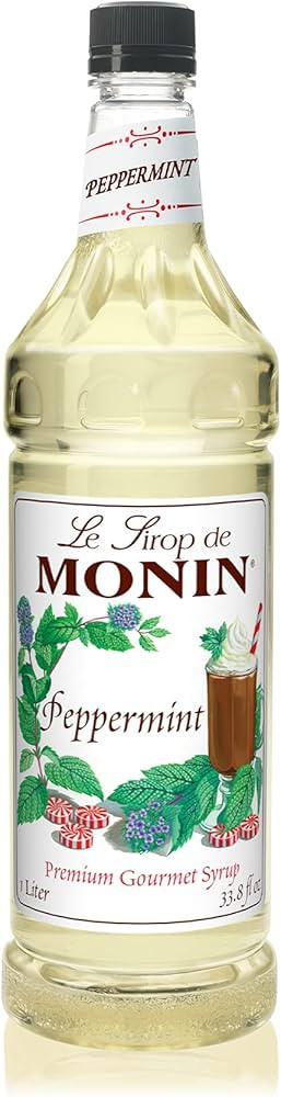 Monin - Peppermint Syrup, Cool Tingle of Candy Cane, Natural Flavors, Great for Cocoas, Mochas, S... | Amazon (US)