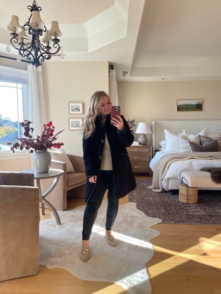 My go to coat and leggings lately! I got the fleece lined Spanx leggings and they are amazing for colder weather! This coat is practical, elegant and can be dressed up or down! 

Gift ideas for her, gift guide, gift guide for her, coat, faux leather leggings, Spanx, Nordstrom, Holiday outfit, Holiday outfits, bedroom, home, bed, rug, Wayfair, Joss and Main, Amazon, Pottery Barn, Studio McGee, 

#LTKshoecrush #LTKGiftGuide #LTKhome