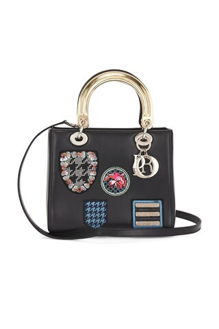 Dior Lady Cannage 2 Way Handbag in Black | FWRD 