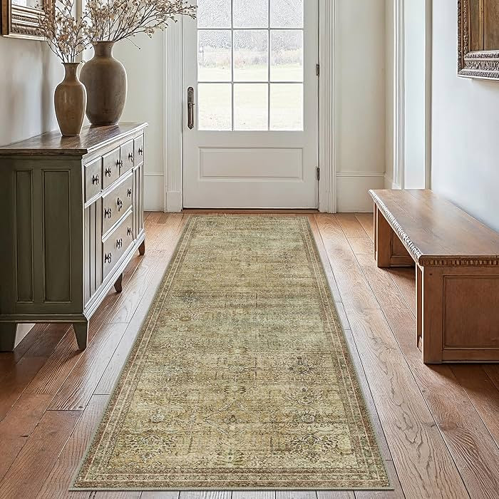 GENIMO 2x4 Hallway Runner Rug, Machine Washable Boho Vintage Runners Non Slip, Printed Thin Low P... | Amazon (US)