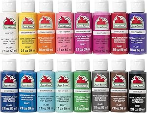 Apple Barrel Acrylic Paint Set (2-Ounce), Best Colors Count, 32 Fl Oz (Pack of 16) | Amazon (US)