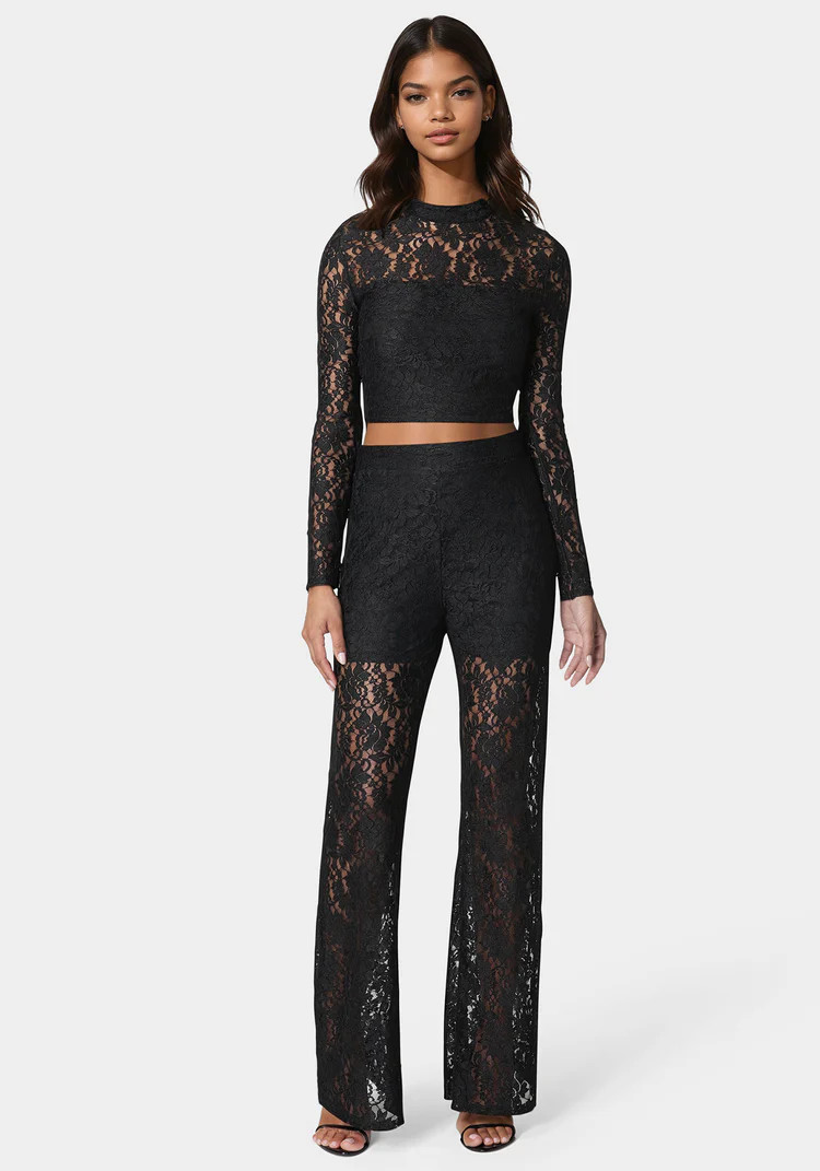 Two Piece Lace Jumpsuit | Bebe