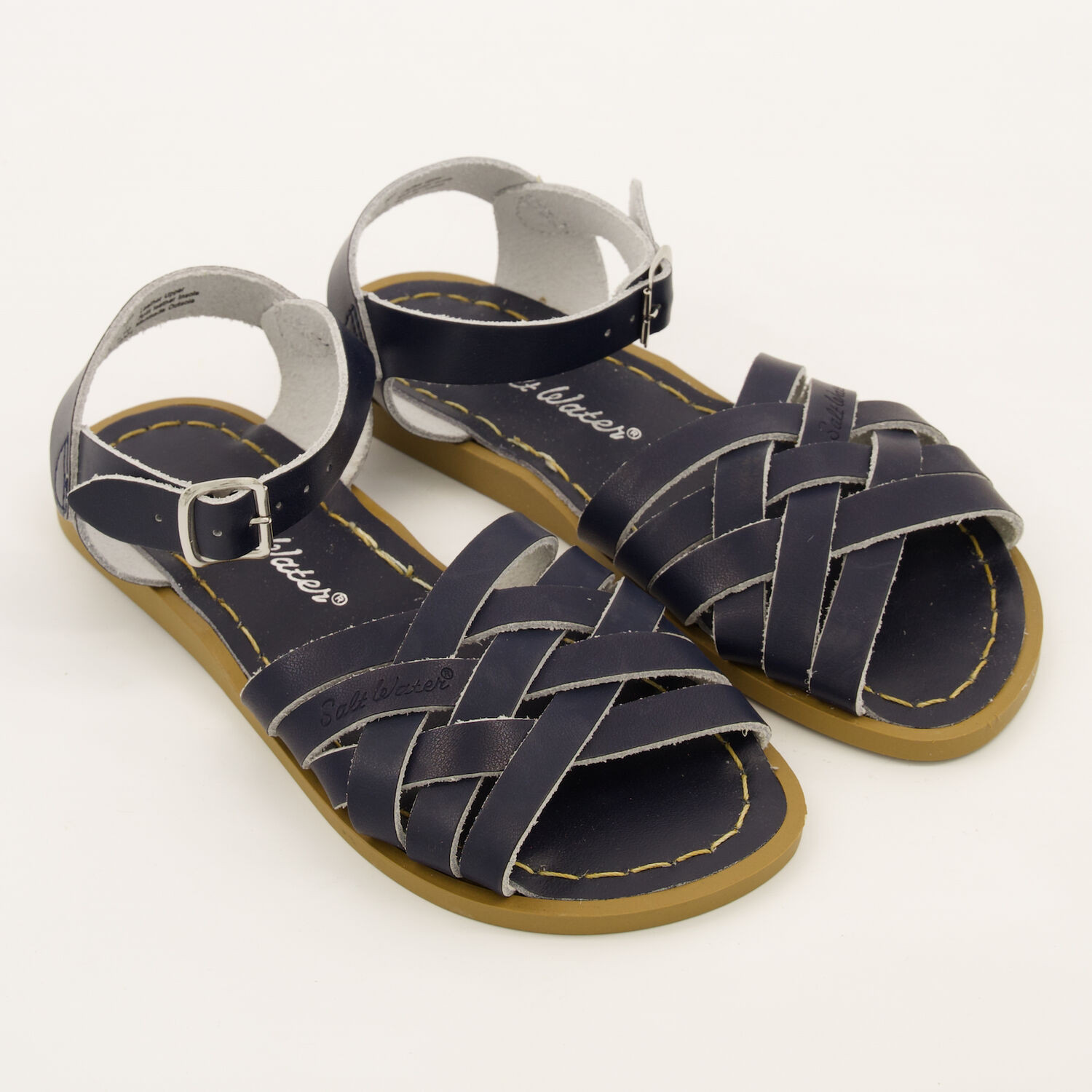 Navy Leather Retro Sandals | TK Maxx
