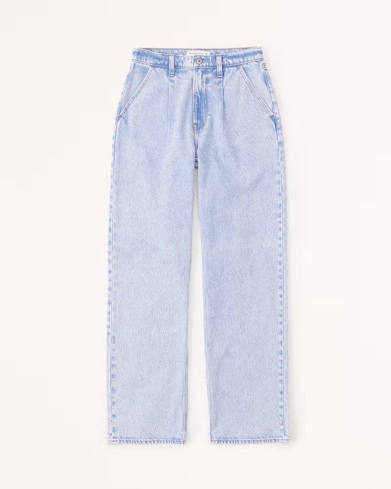 Curve Love High Rise Loose Jean | Blue Jeans Outfits | Abercrombie Jeans Outfits | Abercrombie & Fitch (US)