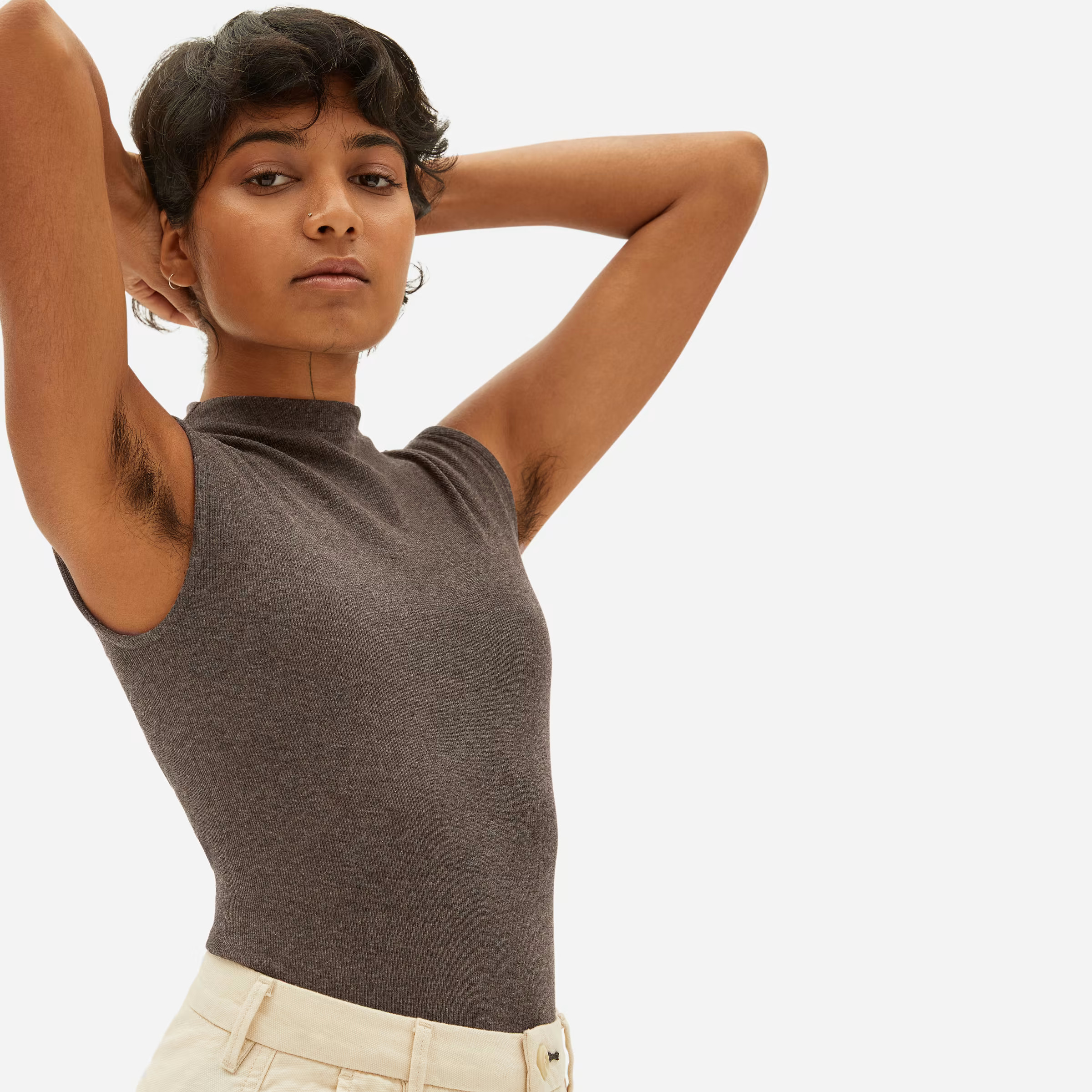 The Pima Micro-Rib Funnel-Neck Tank | Everlane