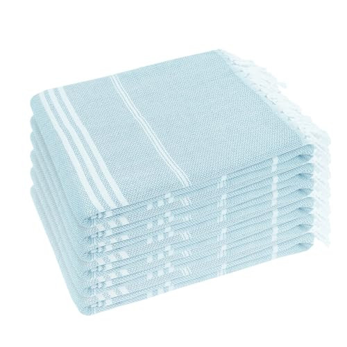 YSYJ Turkish Beach Towel 6 Pack Beach Towels 36"x71" Beach Towel Oversized Sand Free Turkish Towel Quick Dry Bath Towels Blue | Amazon (US)