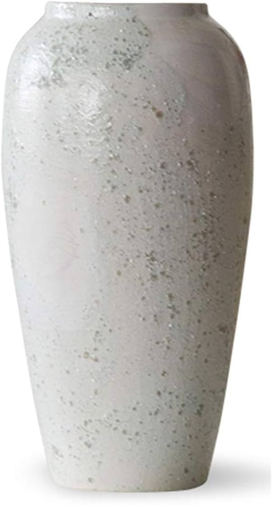 White Ceramic Vase, Indoor Dining Table Porch Decorative Vase Flower Hydroponic Vase Retro Style ... | Amazon (US)
