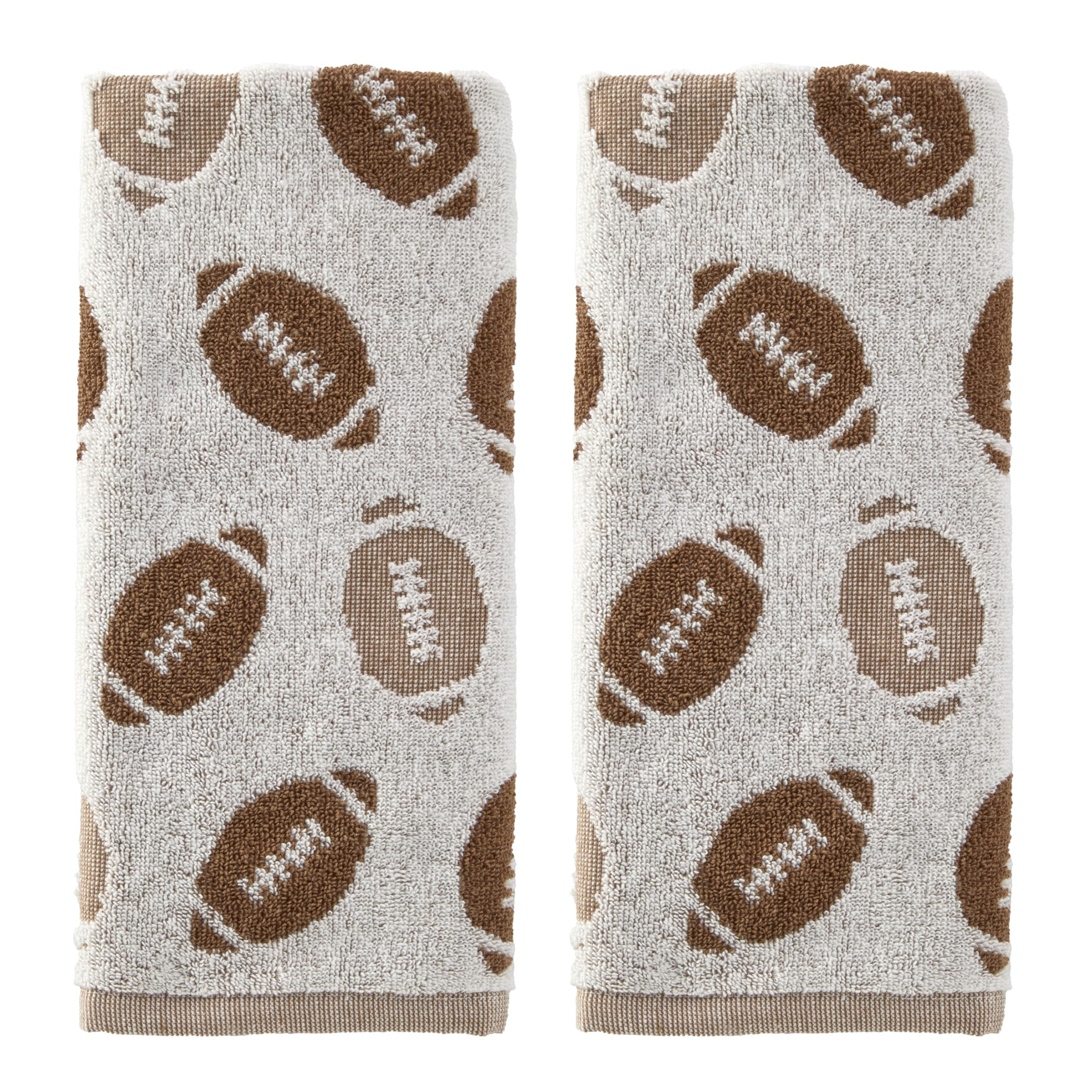 SKL Home Fall/Autumn Football Jacqaurd 100% Cotton 2pc Hand Towel Set for Bath/Kitchen/Bar & Gift... | Amazon (US)