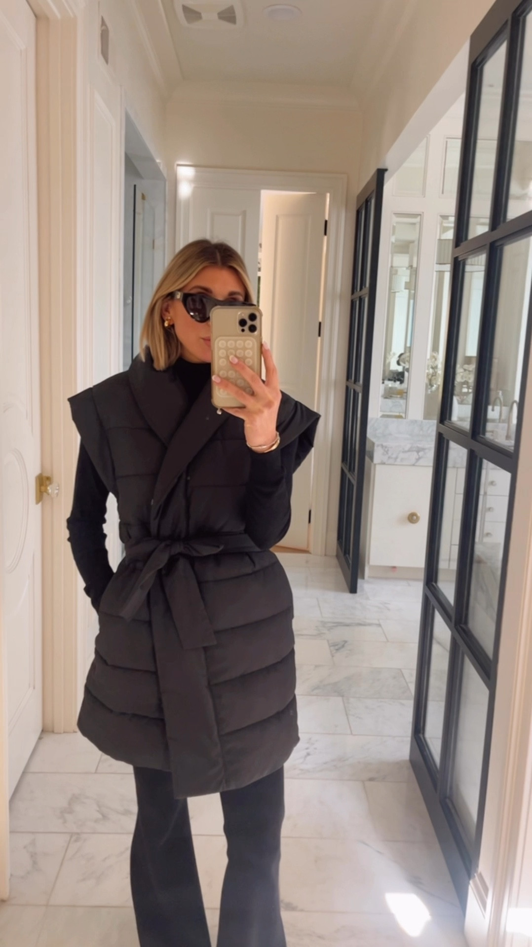 What I'm wearing today. I'm 5'7 for reference and wearing size small in all. 
Fall outfit, Thanksgiving outfit.