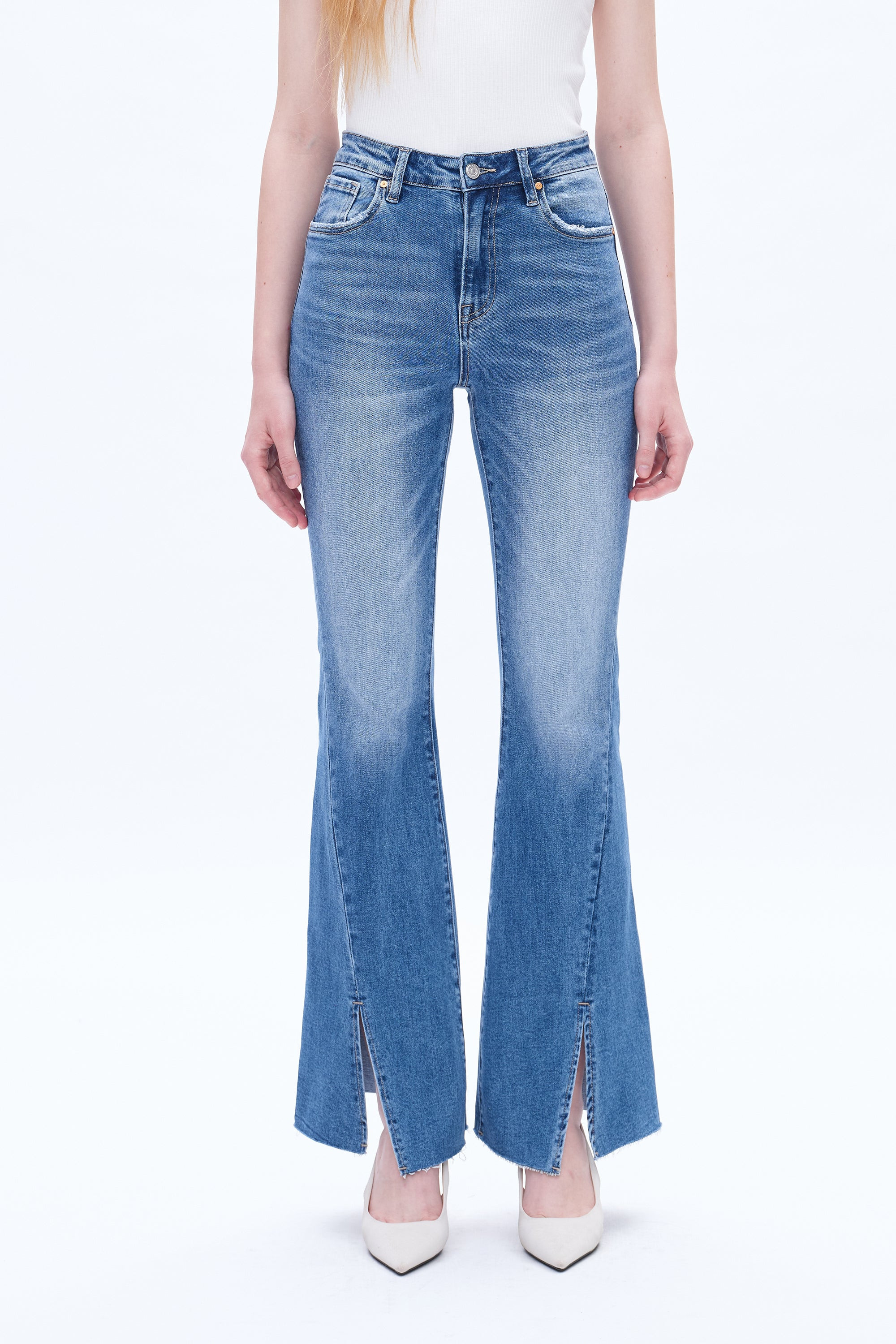 High Rise Flare Jeans | BAYEAS | Bayeas