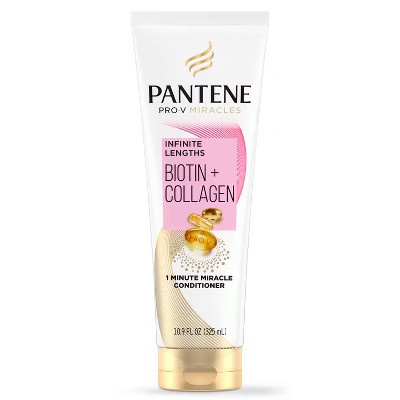 Pantene Pro-V Miracles Infinite Lengths Biotin + Collagen Conditioner - 10.9 fl oz: Deep Conditioner, Liquid Form, Paraben-Free | Target