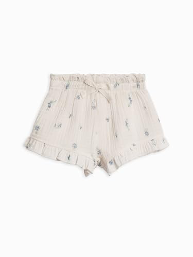 Colored Organics Baby and Kids Unisex Organic Cotton Shorts - Elena Floral/Lilla Muslin Ruffle 2T | Amazon (US)