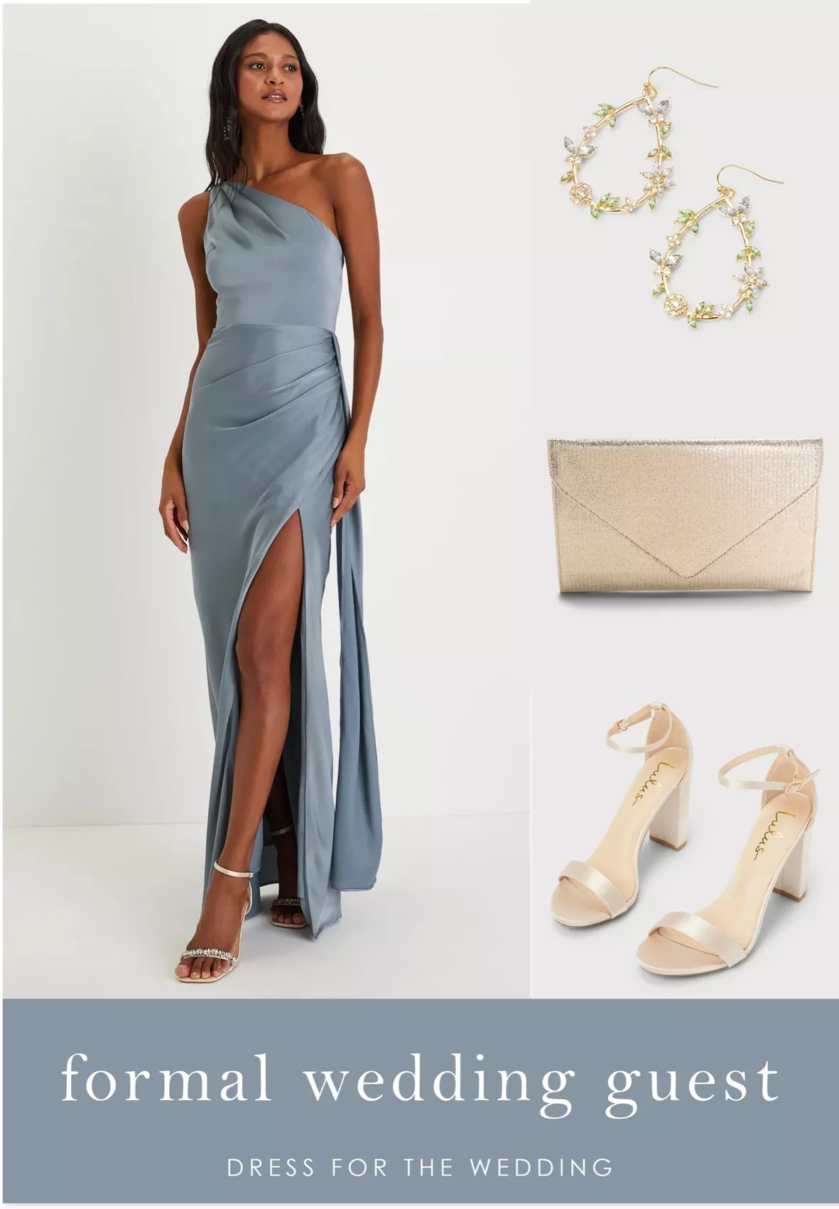 Light Blue Lace Wedding Guest Outfit - Dress for the Wedding