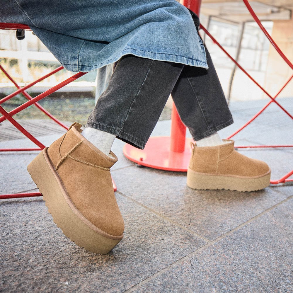 Womens UGG® Classic Ultra Mini Platform Boot - Chestnut | Journeys