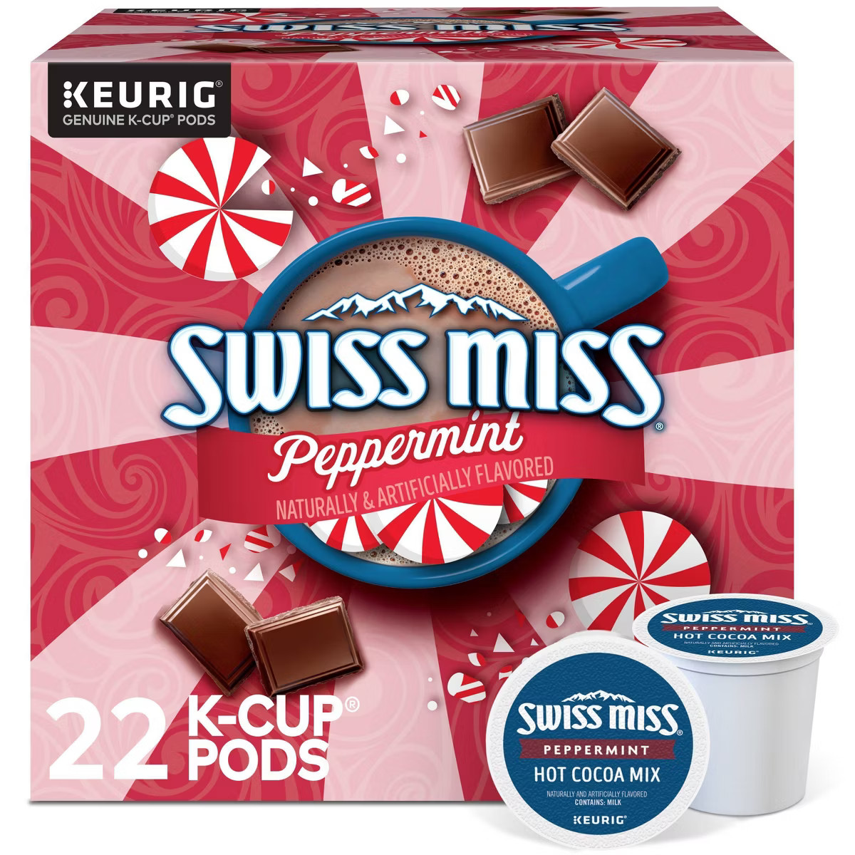 Swiss Miss Peppermint Cocoa Keurig K-Cup Pods - Hot Cocoa - 22ct | Target