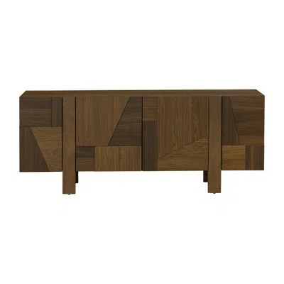 Louie 4-Door Oak Sideboard, Brown | Wayfair North America