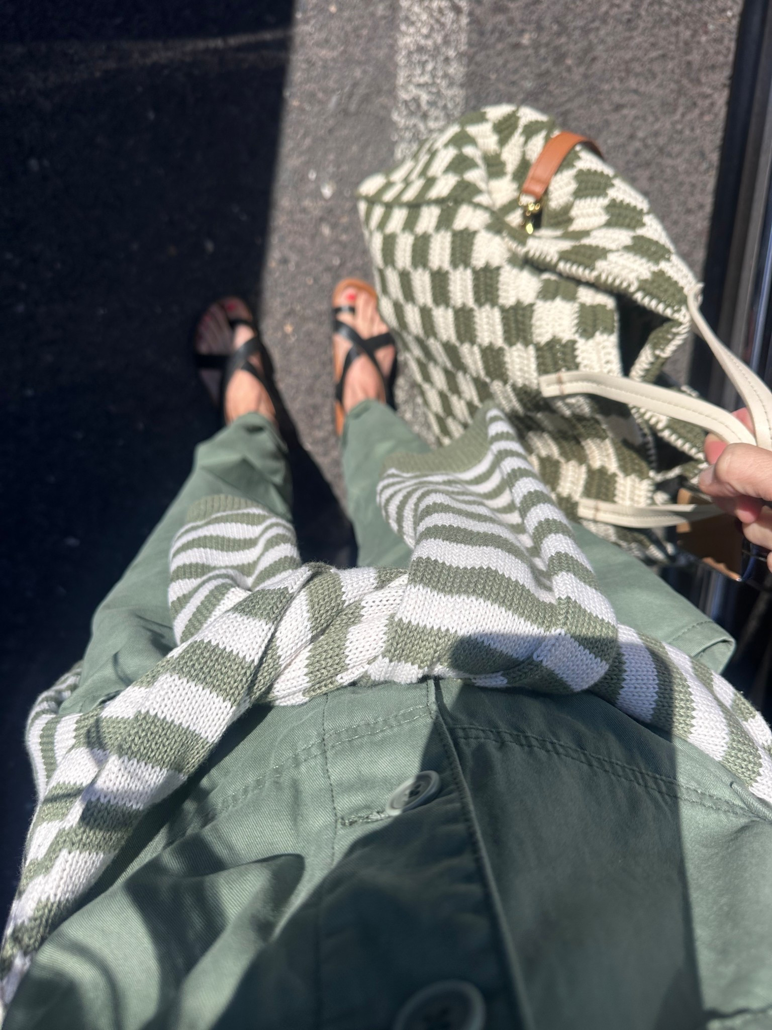 It says “she’s a mom but she’s stylish, and lives in the PNW” 😀 mom style, PNW style, bag, romper style, green romper, checkered bag

#LTKItBag #LTKWorkwear #LTKStyleTip