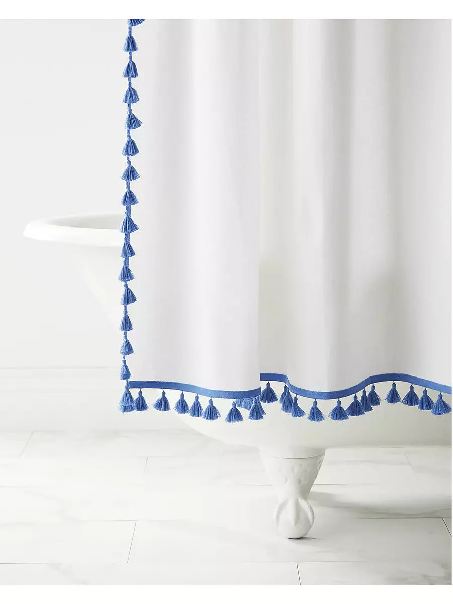 French Tassel Shower Curtain | Serena and Lily