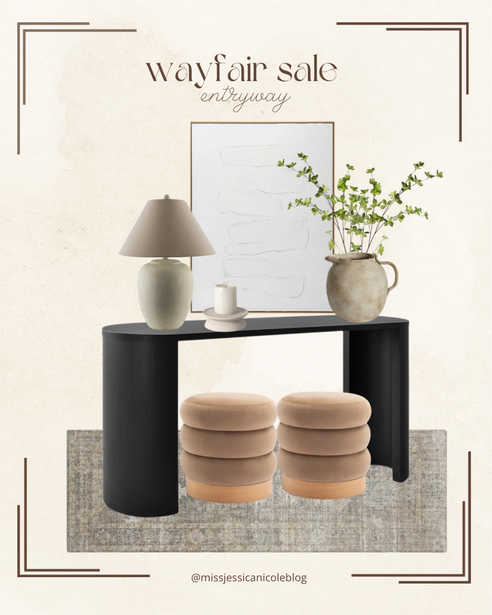 Wayfair furniture and decor sale, entryway inspiration, entry table, console table, ceramic lamp, runner rug, modern entryway

#LTKStyleTip #LTKHome