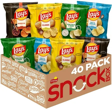 Lay's Potato Chip Variety Pack Snack Chips, 40 Count Multipack | Walmart (US)