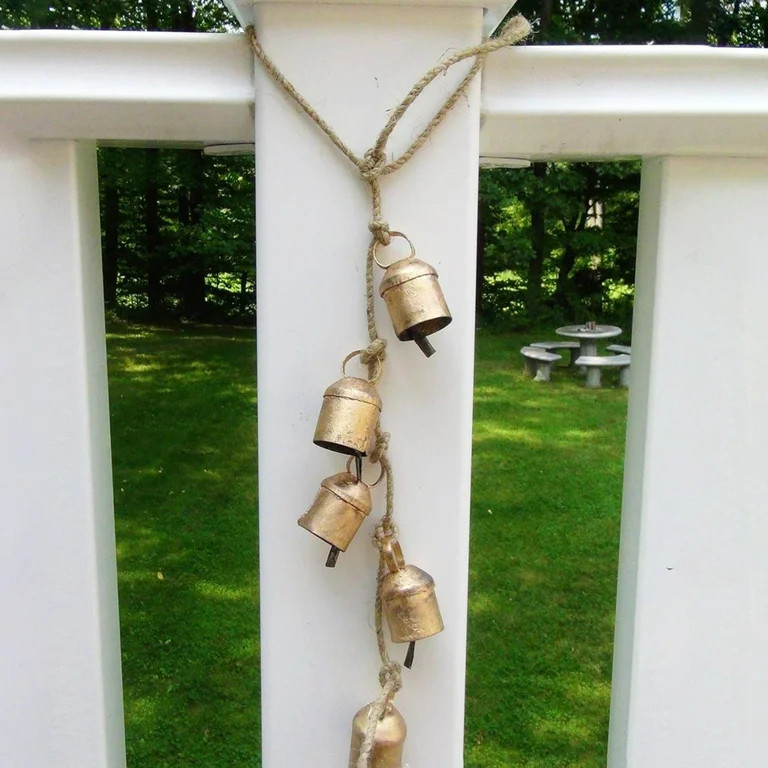 Metal Christmas Bells Decoration Rustic Brass Gold Large Bell Cow for Home Garden Decor Crafts | Walmart (US)