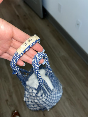 CELINE Blue and White Mesh Bag, Slightly Used  | eBay | eBay US