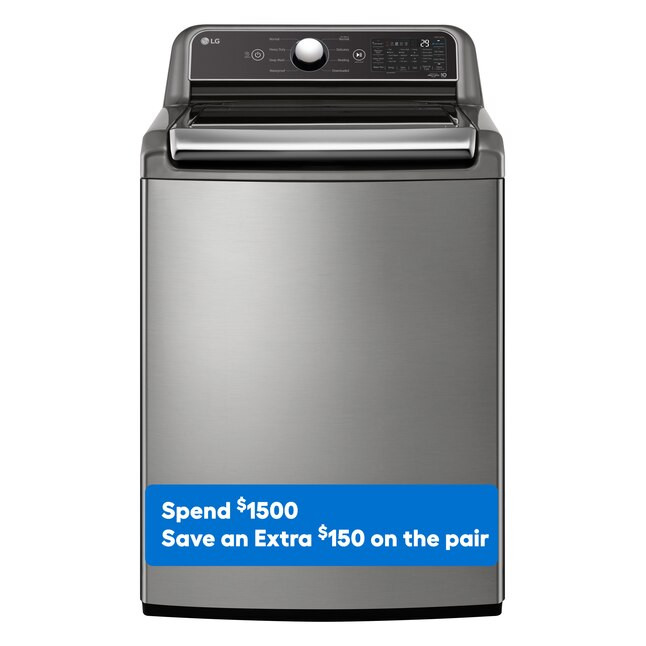 LG TurboWash 5.5-cu ft High Efficiency Impeller Smart Top-Load Washer (Graphite Steel) ENERGY STA... | Lowe's