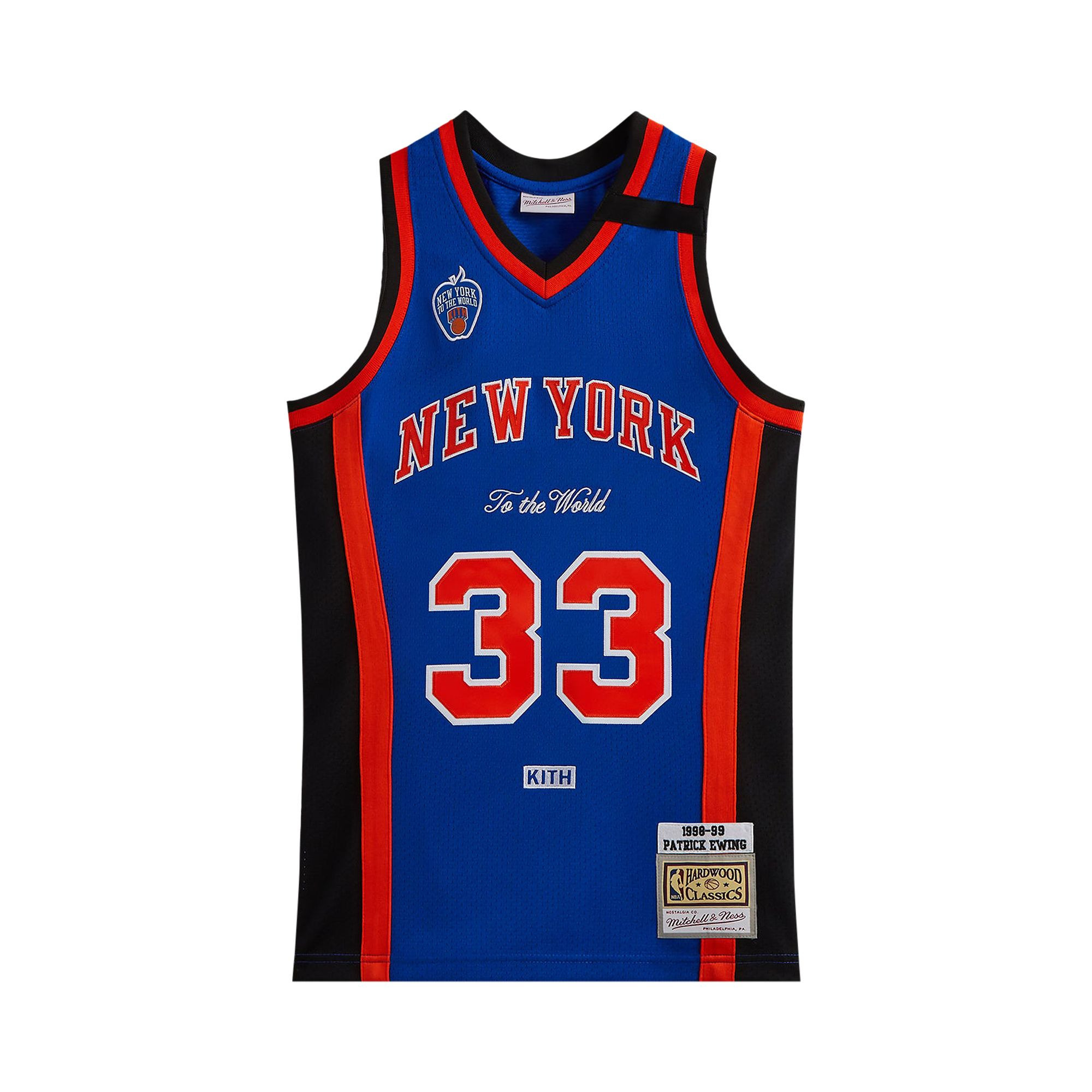 Kith And Mitchell & Ness For The New York Knicks Patrick Ewing Jersey 'Knicks Blue/Knicks Orange' | Multi-Color | Men's Size S | GOAT