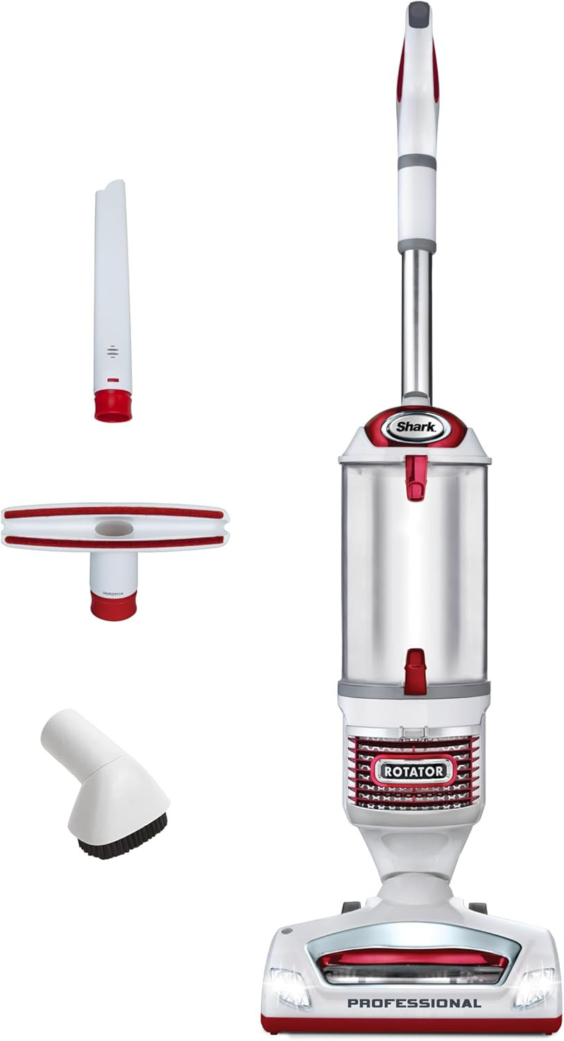 Shark Rotator Lift-Away Upright Vacuum with HEPA Filter, White/Red, NV501 | Amazon (US)