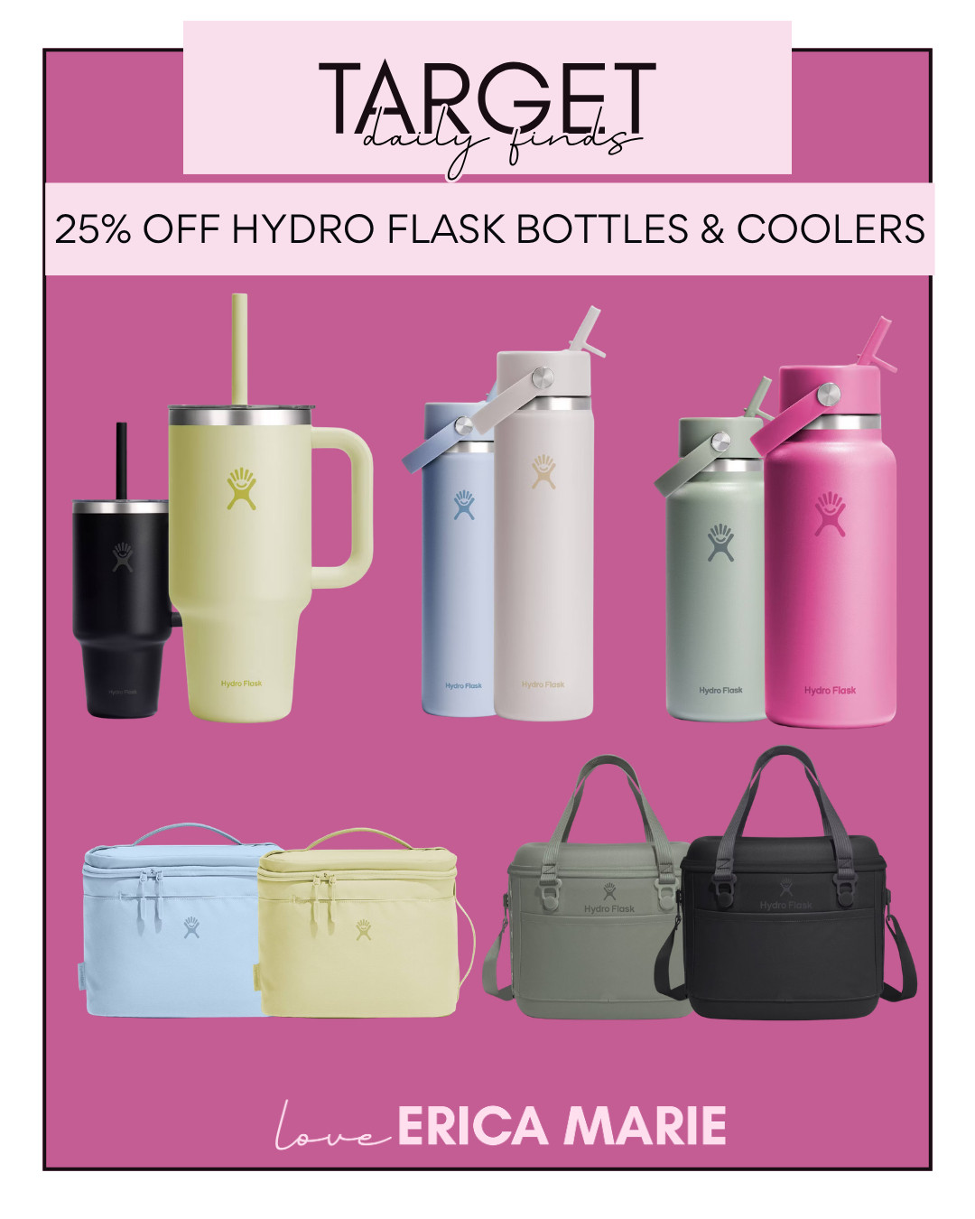 These Hydro Flask bottles and coolers are 25% off right now! Must-haves for your kids to use at school, for your daily gym sessions, to your work or for travel. 

 #LTKSaleAlert