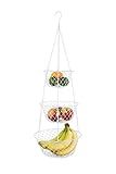 Fox Run Brands 3 Tier Hanging Fruit Vegetable Kitchen Storage Mesh Basket - Various Colors | Amazon (US)