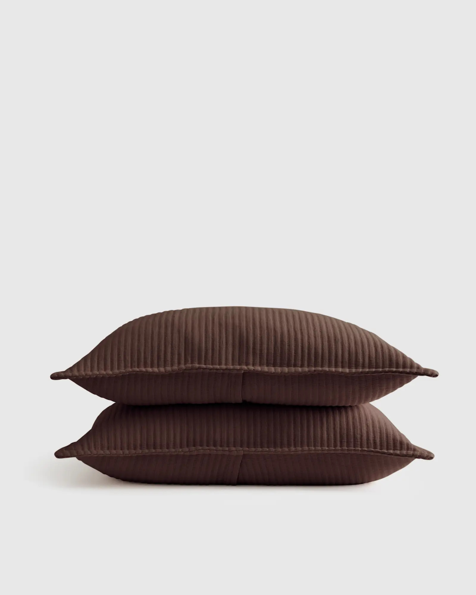 Organic Cotton Matelasse Sham Set in Espresso | Quince