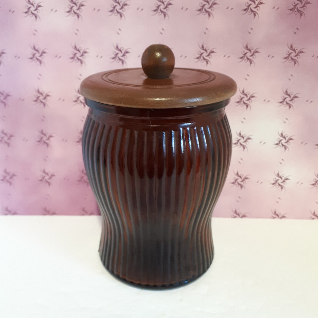 Amber Glass Humidor Vintage Duraglas Tobacco Tea Spice Jar - Etsy | Etsy (US)