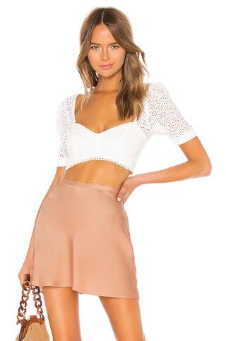 MAJORELLE Franca Top in White from Revolve.com | Revolve Clothing (Global)