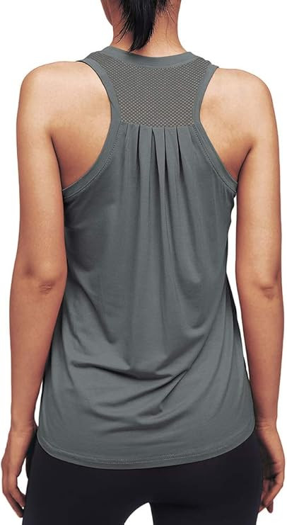 Mippo Womens Workout Tank Tops Yoga Athletic Loose Mesh Back Exercise Fitness Shirts | Amazon (US)