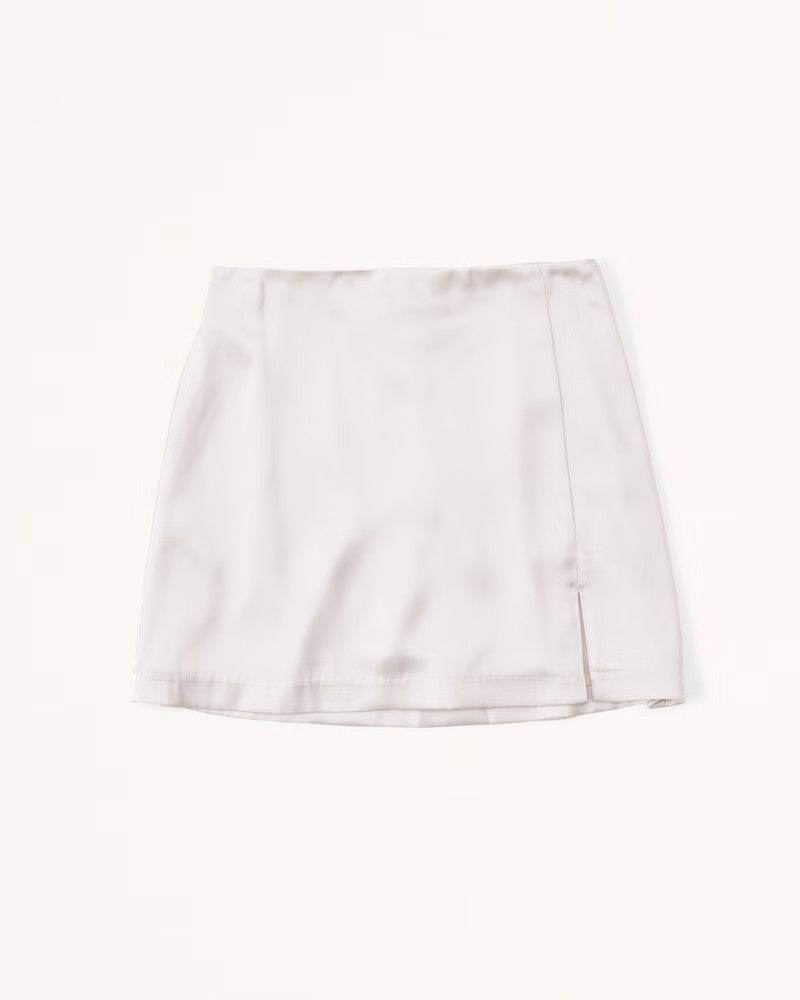 Women's Satin Mini Skort | Women's Bottoms | Abercrombie.com | Abercrombie & Fitch (US)
