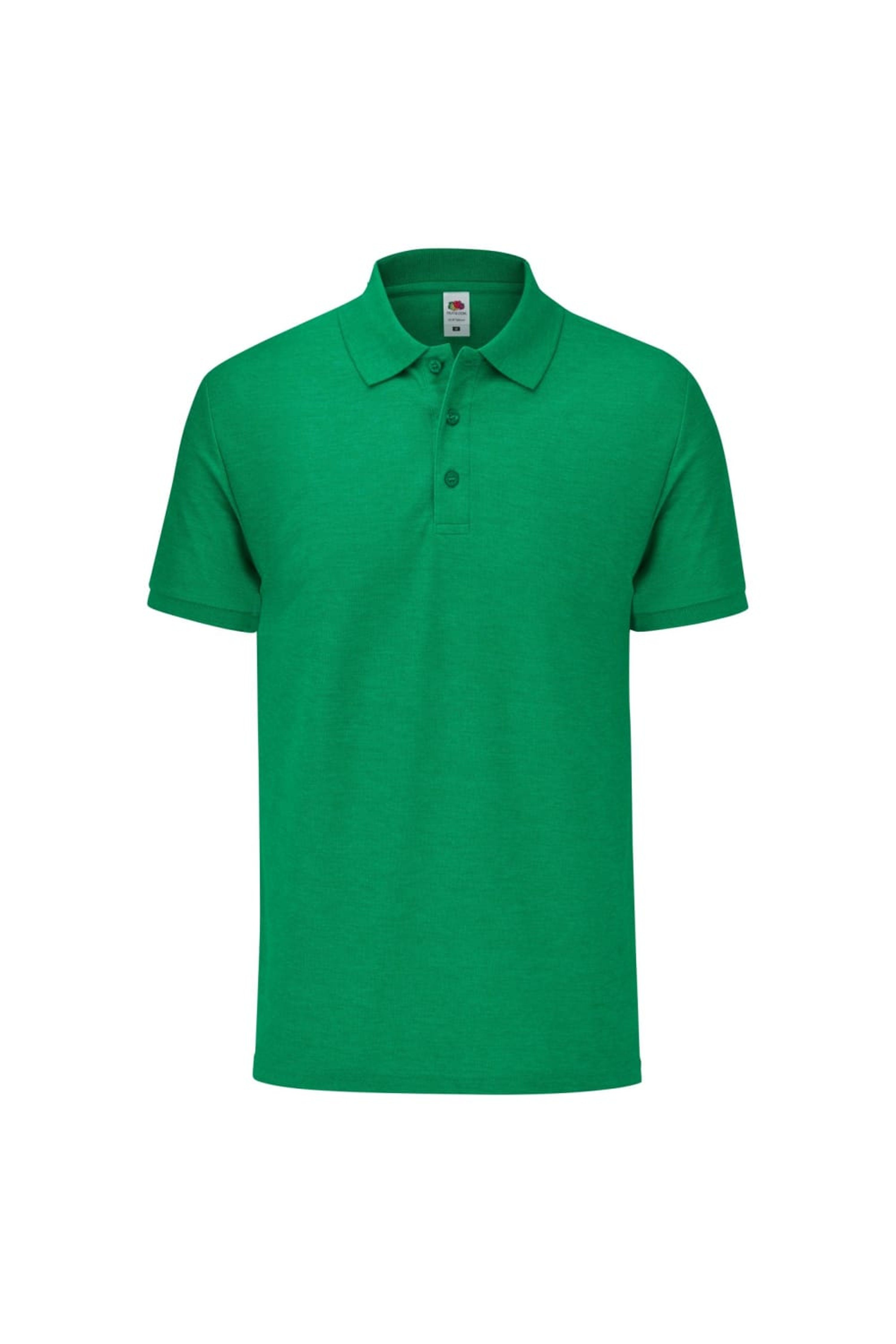 Fruit Of The Loom Mens Tailored Polo Shirt (Green Heather) - 3XL - Also in: M, L, XXL, S, XL | Verishop