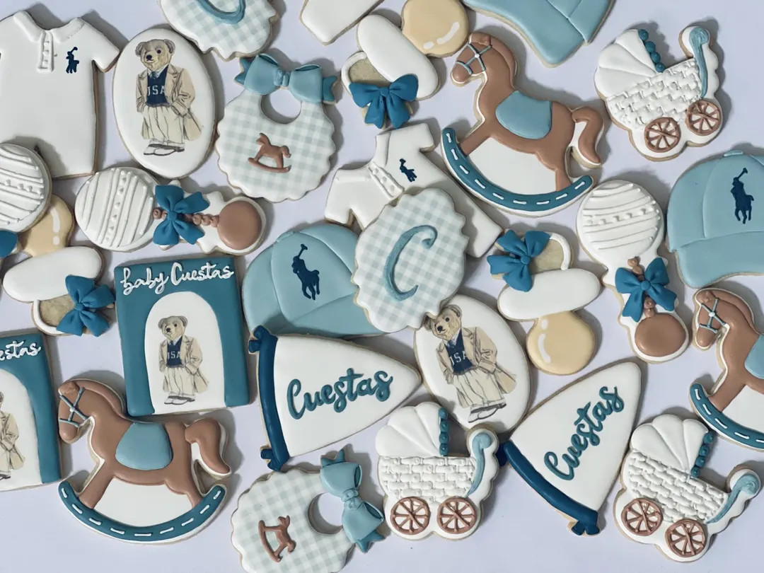 Bear Baby Shower Cloud Set Cookies - Etsy | Etsy (US)