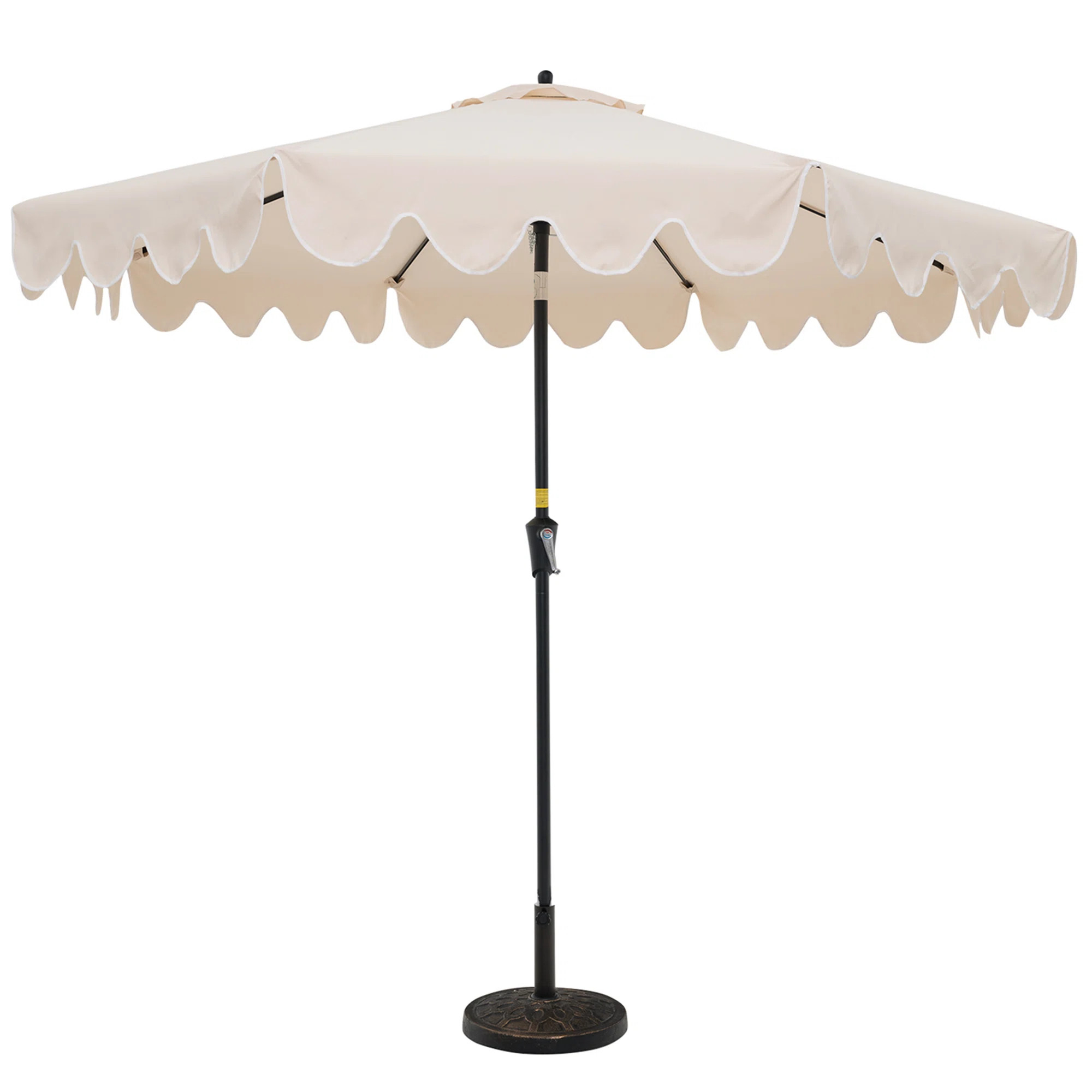 Arlmont & Co. 9 Ft Patio Umbrella 2-tier Market Table Umbrella With Sun-protective Canopy | Wayfair North America