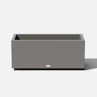 Long Box Extra Large Gray Plastic Rectangular Planter with Drainage Holes(15 in. L x 38 in. W x 16.25 in. H) | The Home Depot