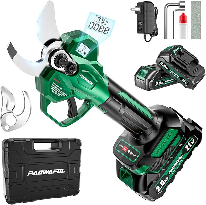 Electric Pruning Shears, 1.6 inch (41mm) Cutting Diameter Cordless Electric Scissors with LCD Dis... | Amazon (US)