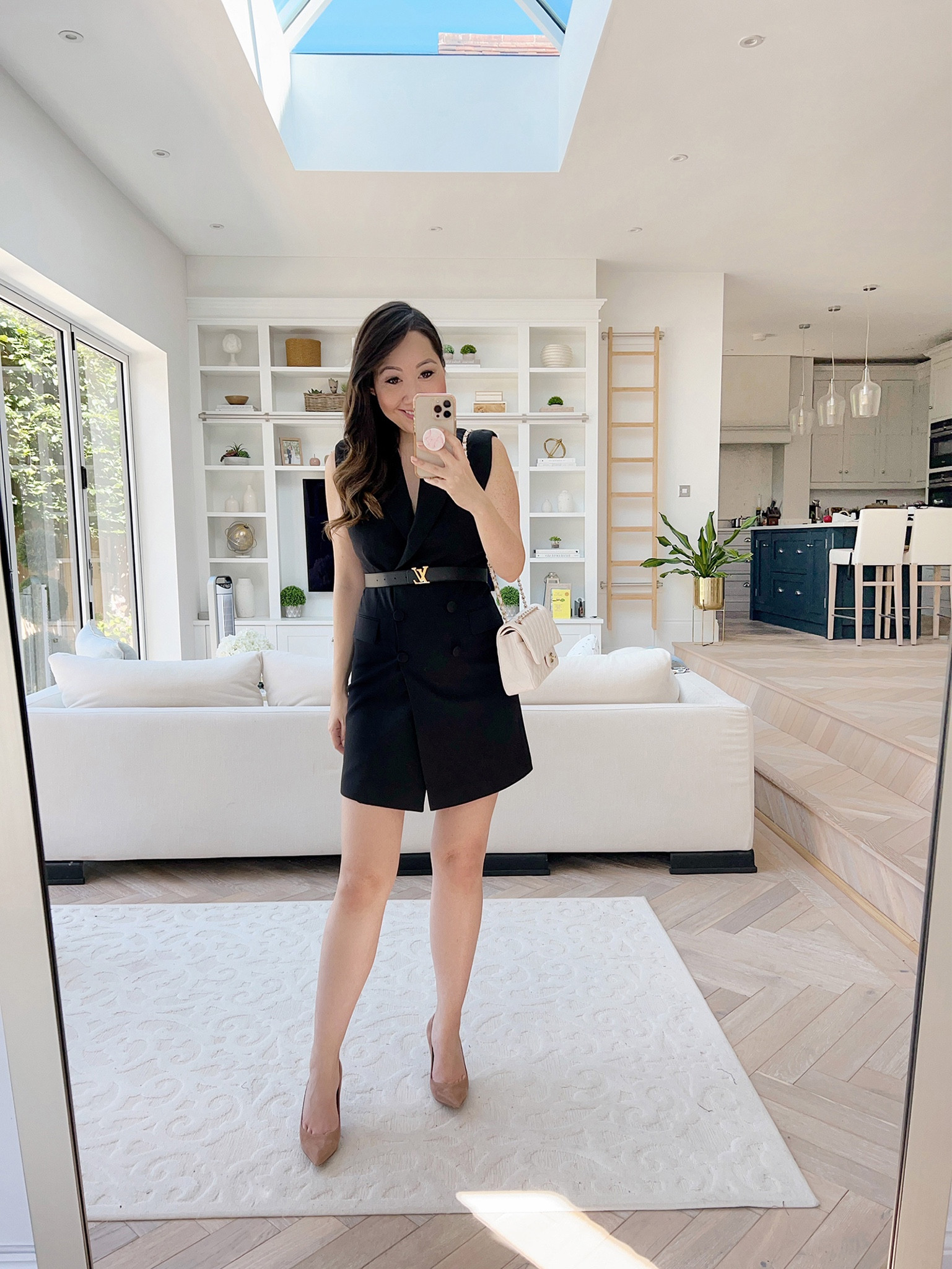 Black mini dress, blazer dress, quilted nude bag, nude pumps, work wear, minimal, spring outfit ideas, tailoring 

#LTKSeasonal #LTKeurope #LTKfit