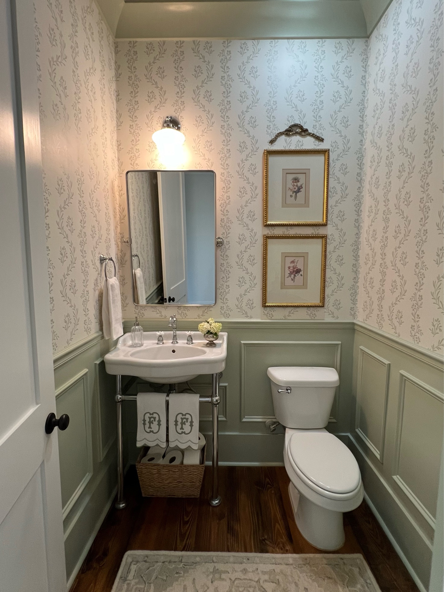 Sage green Powder bathroom makeover before + after 

#LTKSaleAlert #LTKHome #LTKMostLoved