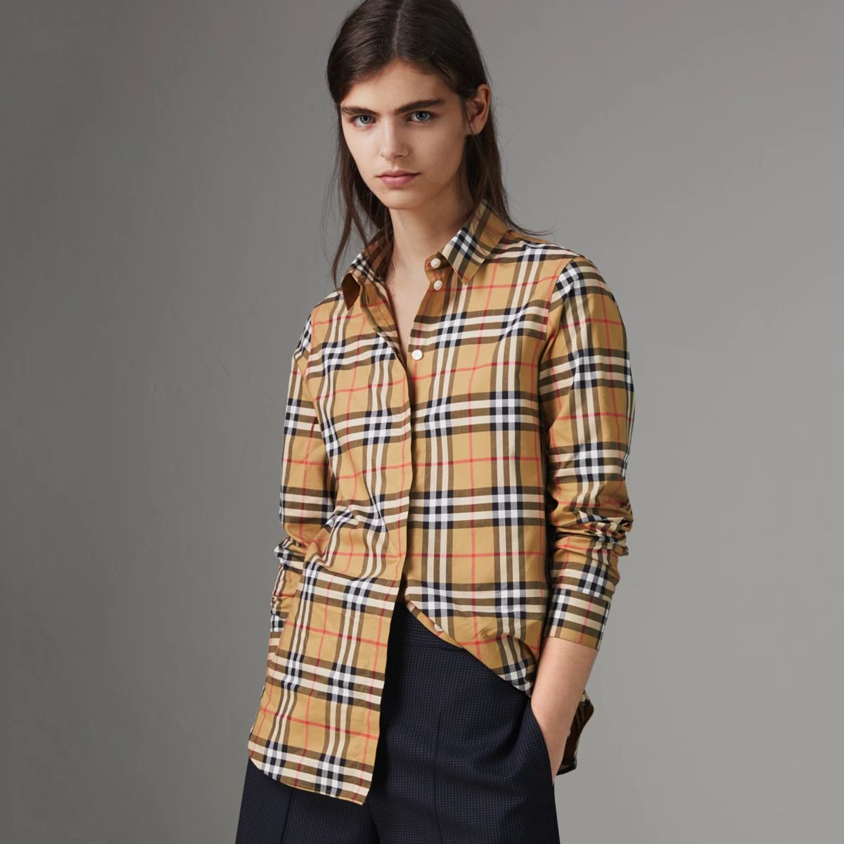 Burberry Baumwollbluse mit Vintage Check-Muster, Size: 06 | Burberry (DE)