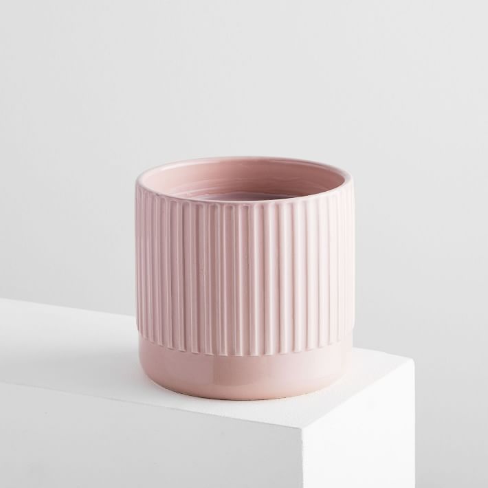 Fluted Pink Ceramic Candles - Blush Woods | West Elm (US)