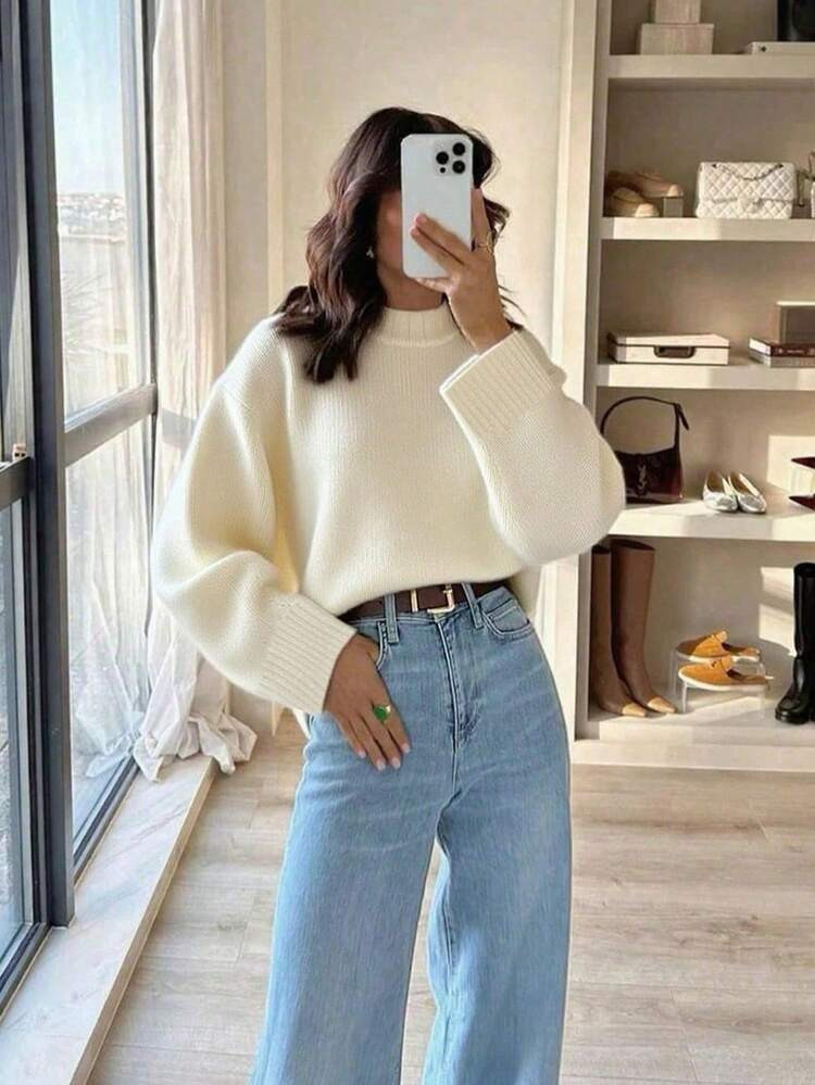 Casual Knit Sweater | SHEIN